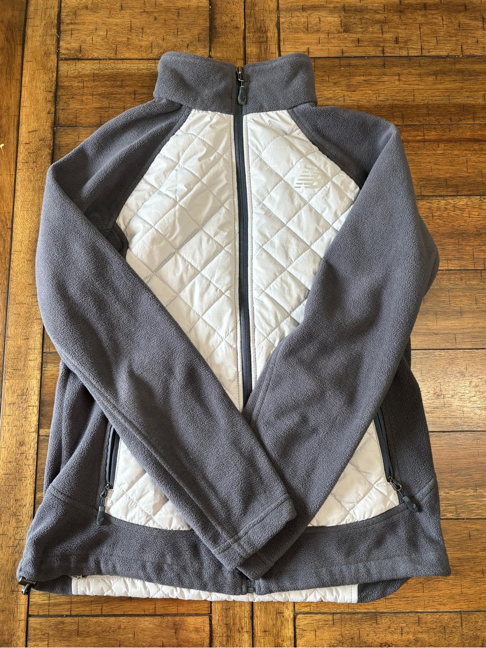 New Balance Women’s Gray and White Fleece Jacket